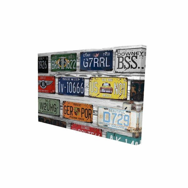 Fondo 20 x 30 in. Number Plates-Print on Canvas FO3337690